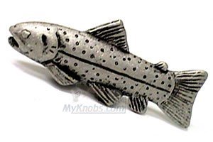 Fish Large Knob Left in Platinum