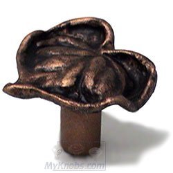 Lily Pad Large Knob in Antique Brass