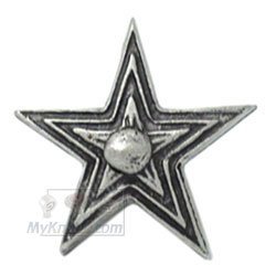 Star Knob with Ridging in Bronze