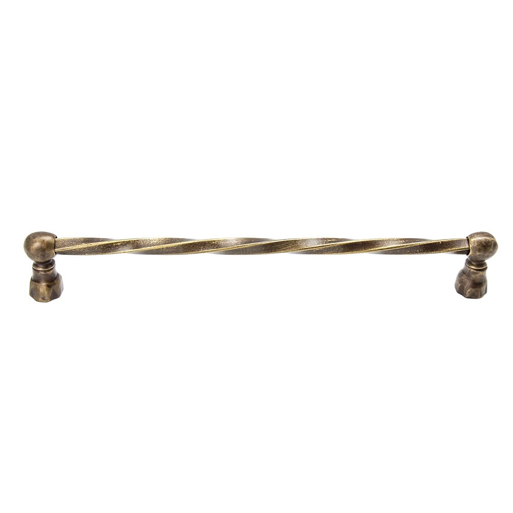 Oval Long Pull 12" in Antique Brass