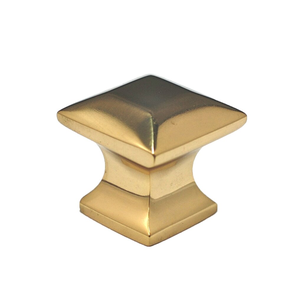 1 1/4" Mission Knob in Polished Brass