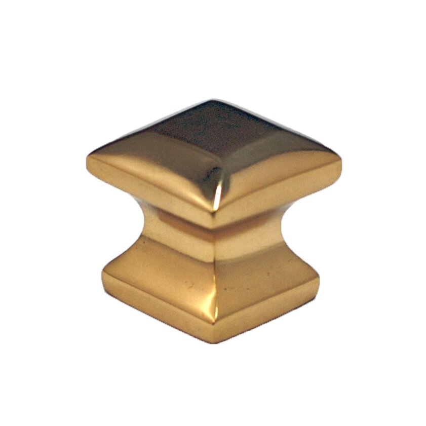 3/4" Mission Knob in Polished Brass