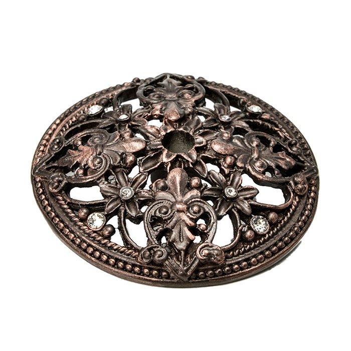 Escutcheon with "Swarovksi Crystals" in Oil Rubbed Bronze and Clear Crystal