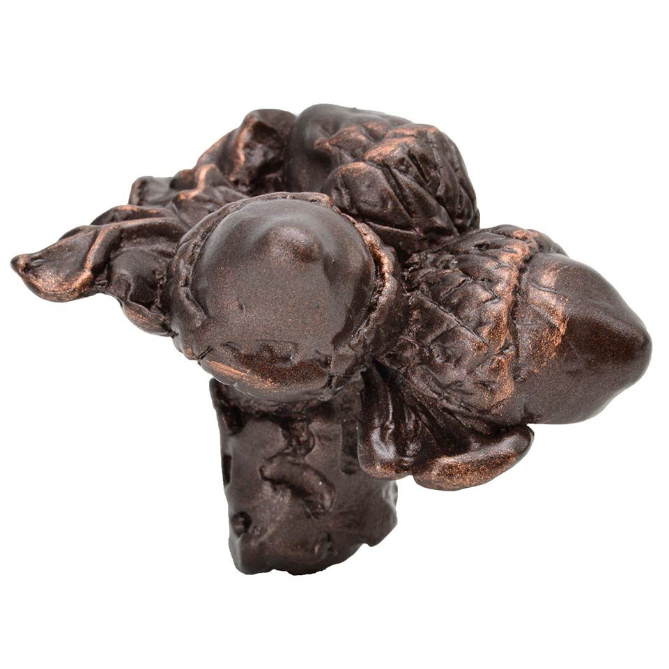 Triple Acorn & Oak Leaf Oversized Knob in Bronze