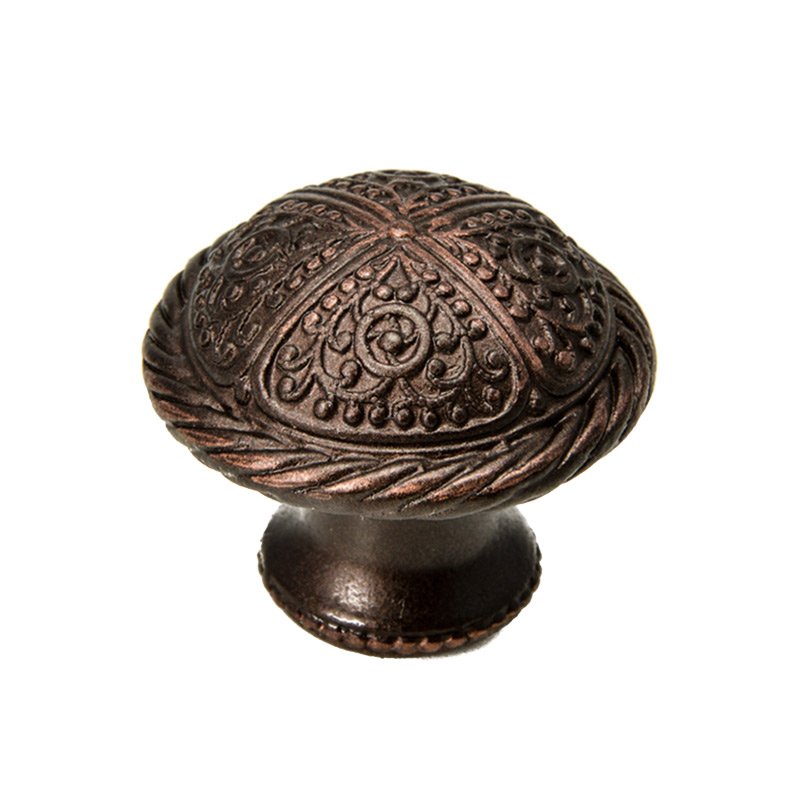Large Knob w/ Rope Border in Oil Rubbed Bronze