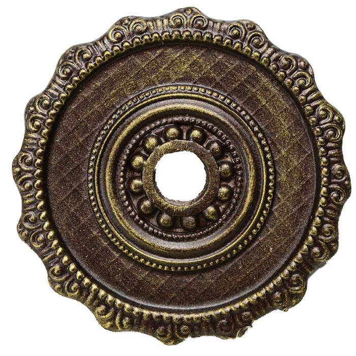 Large Round Escutcheon in Antique Brass
