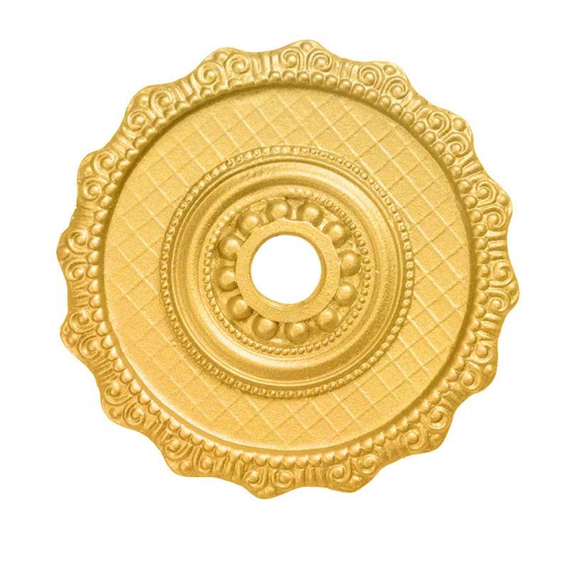 Large Round Escutcheon in Satin Gold