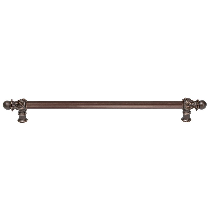 22" Centers Handle with 5/8" Reeded Center Romanesque Style in Oil Rubbed Bronze