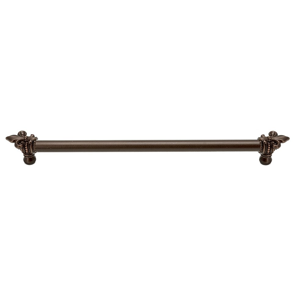Charlemagne 22" Centers Pull With Large Fleur De Lys in Bronze