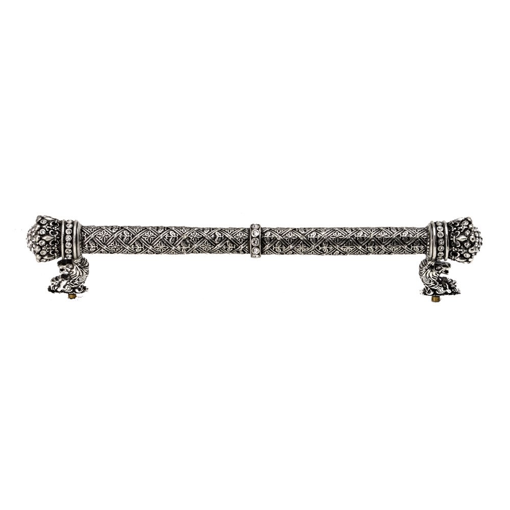 Queen Elizabeth 12" Centers Pull With Swarovski Crystals in Platinum with Vitrail Light