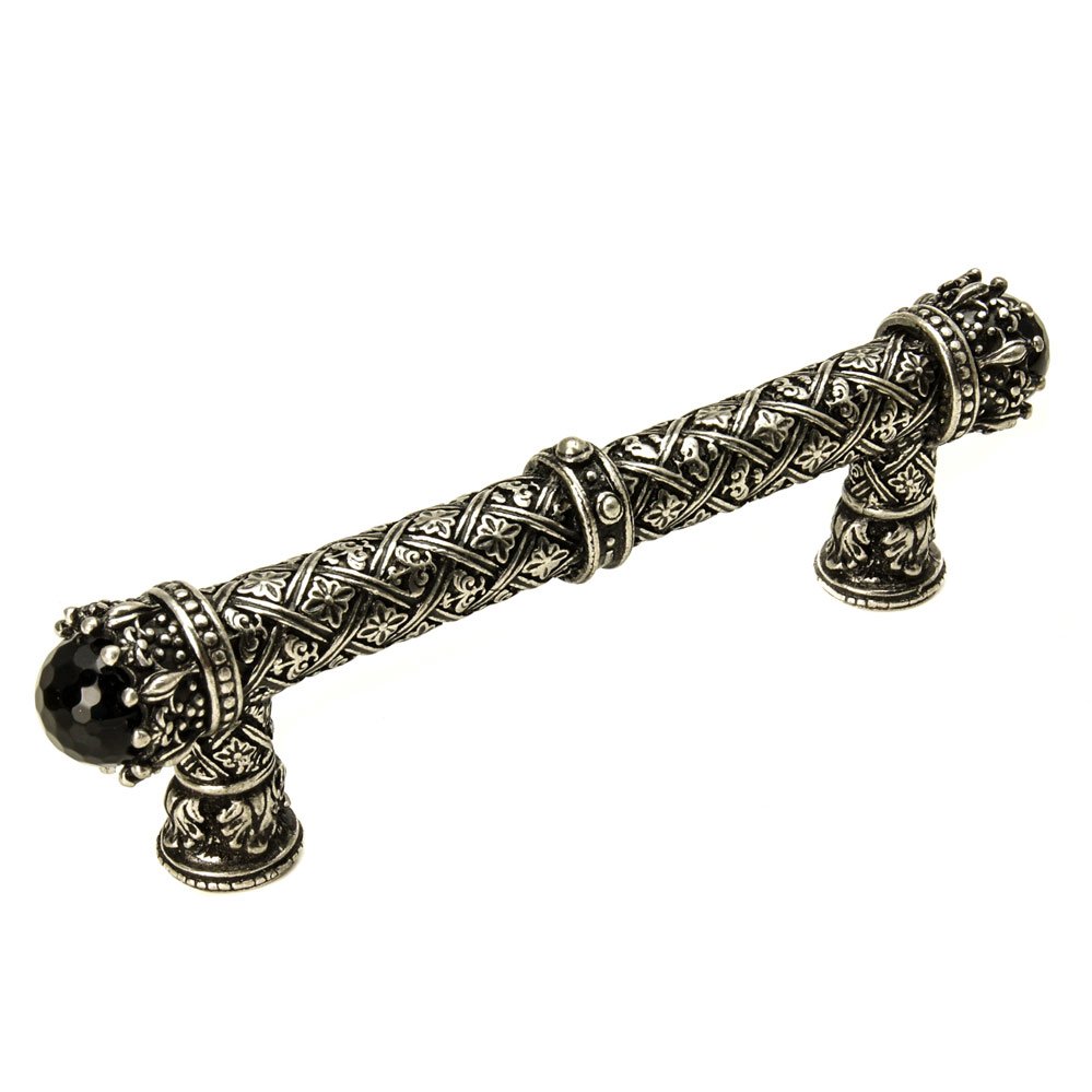 King George 4" Centers Pull with Lapis Stones in Oil Rubbed Bronze
