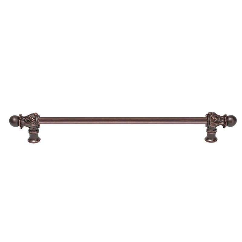 18" Centers 1/2" Round Smooth Bar Long Pull Romanesque Style in Oil Rubbed Bronze
