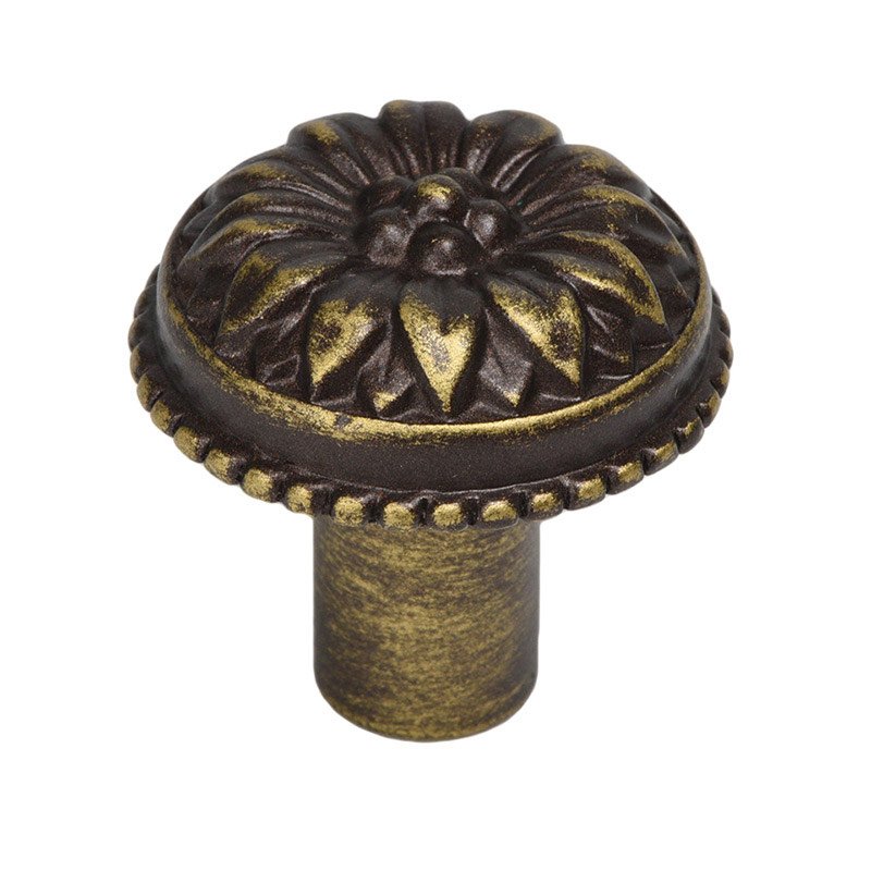 Large Knob in Antique Brass