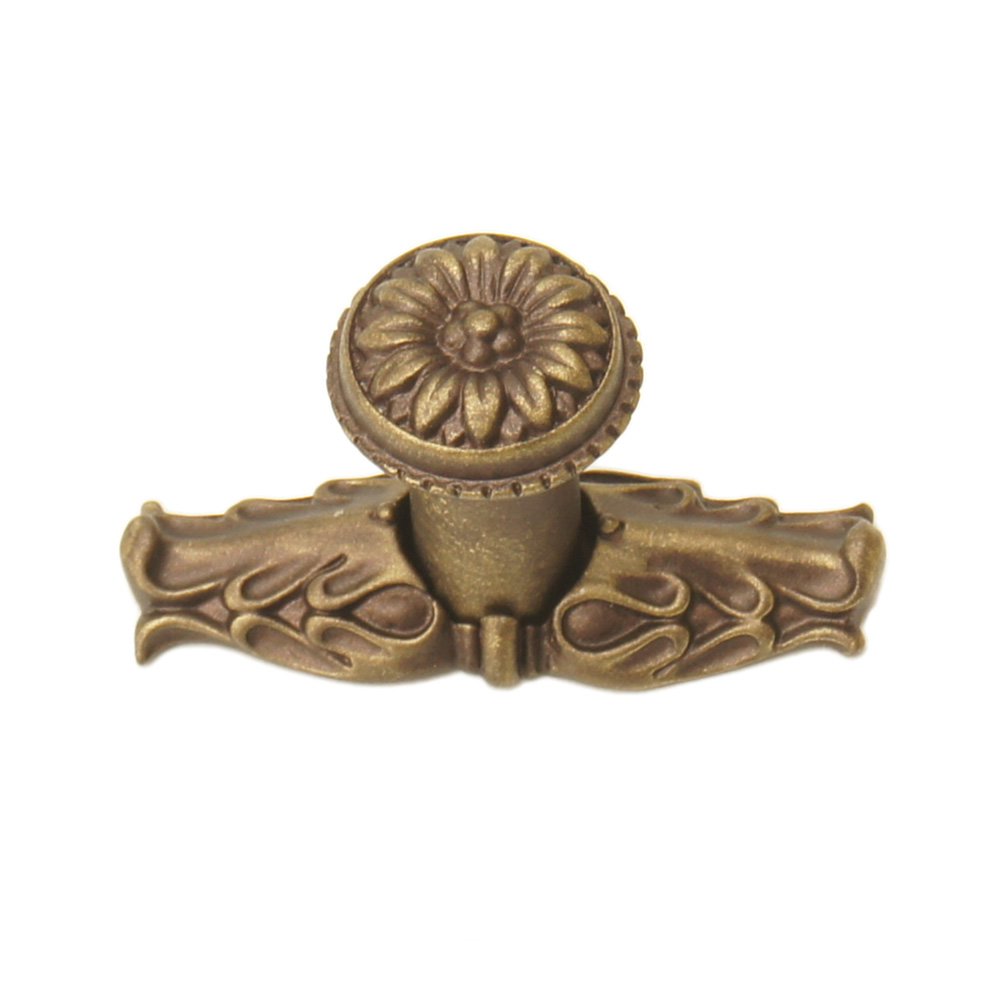Acanthus Small Knob Rosette Style With Rope Small Backplate in Jet