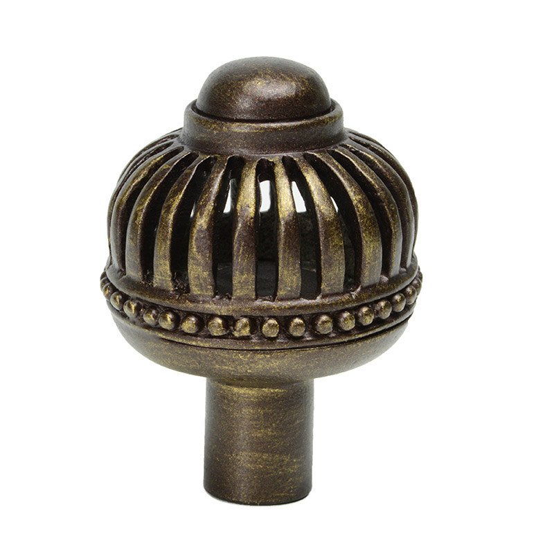 Round Large Knob in Antique Brass