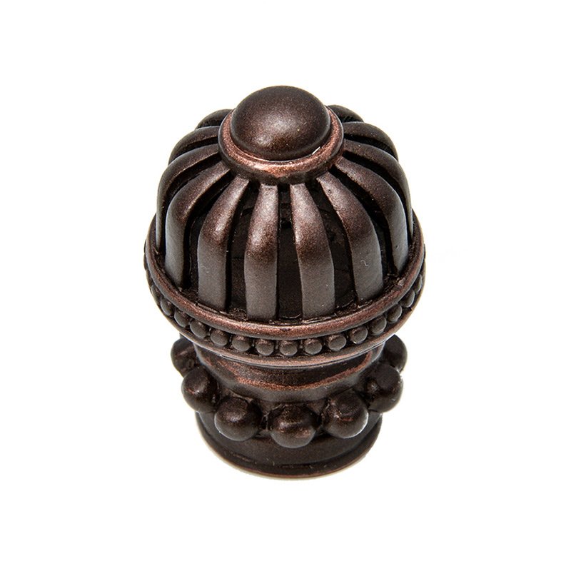 Round Medium Knob with Beaded Bottom in Oil Rubbed Bronze