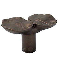 Lily Pad Oval Knob in Satin Gold