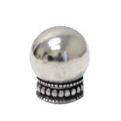 Large Knob with Beaded Treatment on Bottom in Cobblestone