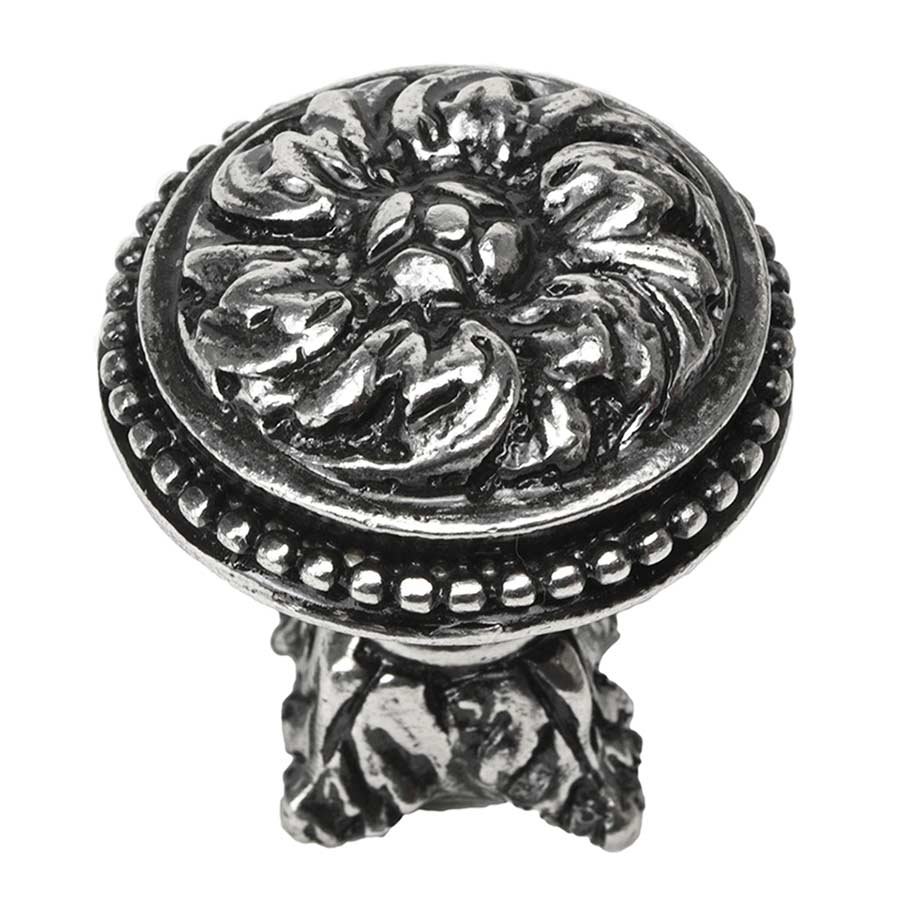 1 7/16" Beaded Large Knob with Column Base Rosette Style in Chalice