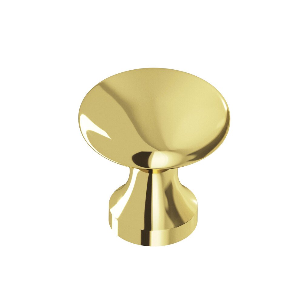 7/8" Diameter Knob In Polished Brass
