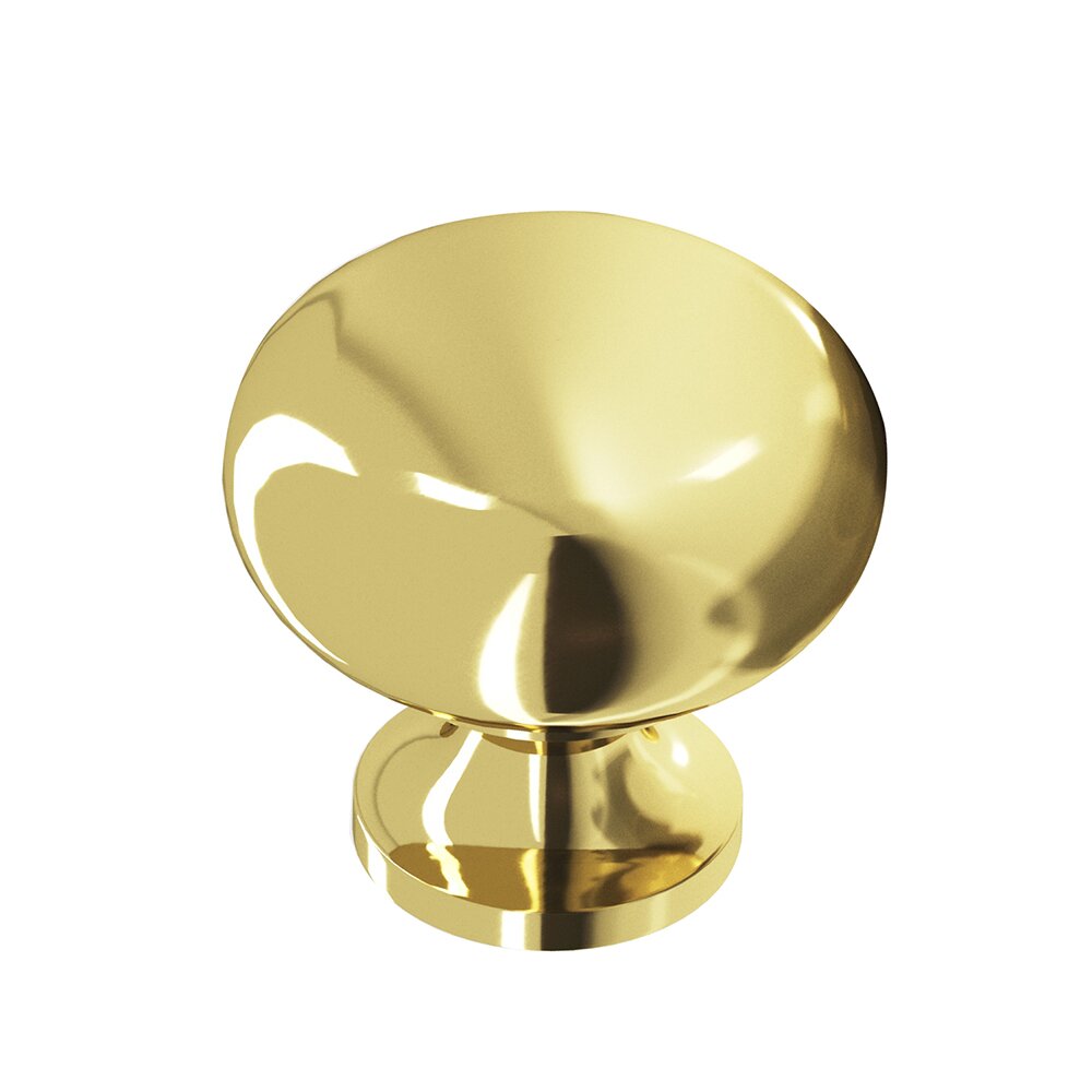 1 1/8" Diameter Knob In Polished Brass