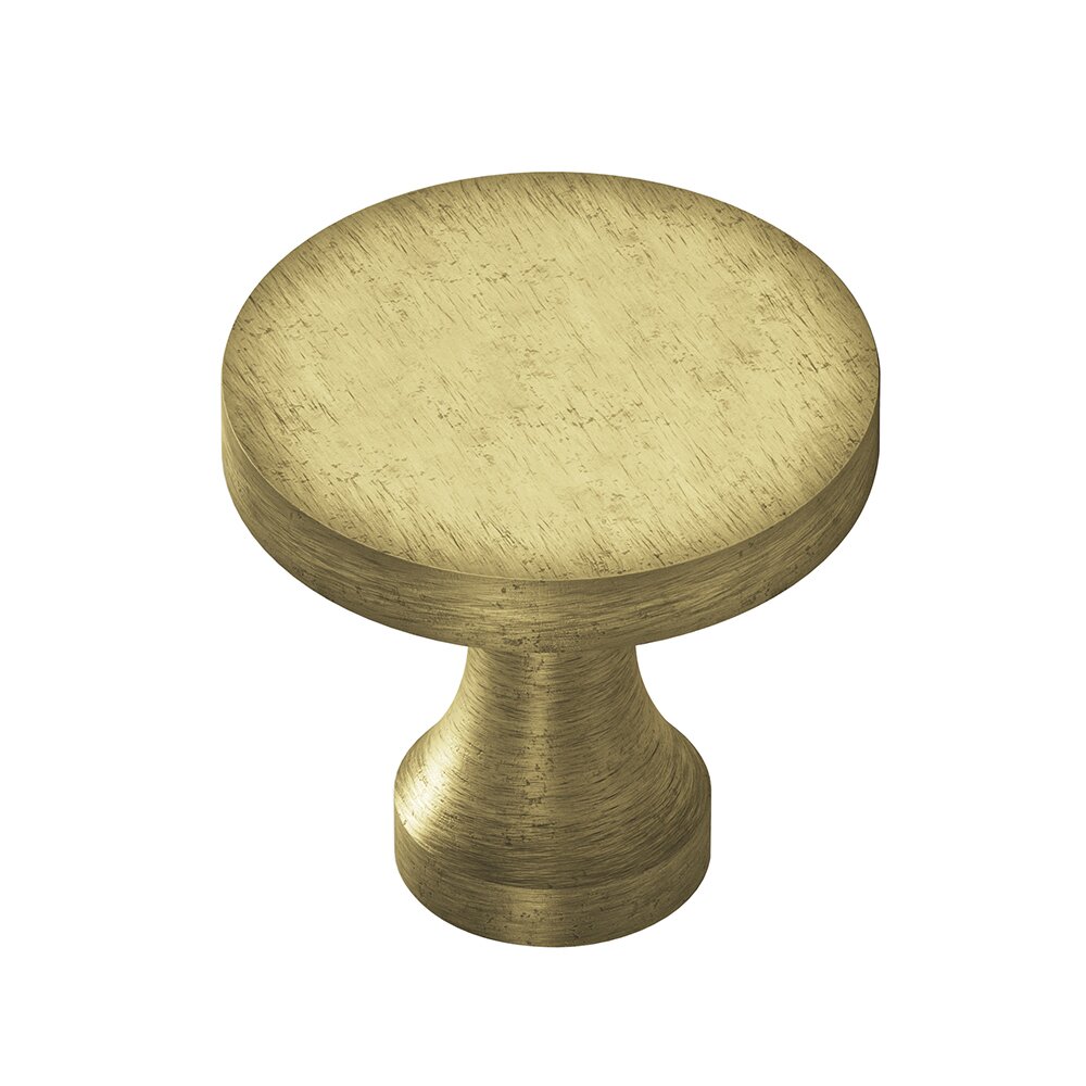 3/4" Diameter Knob In Distressed Antique Brass