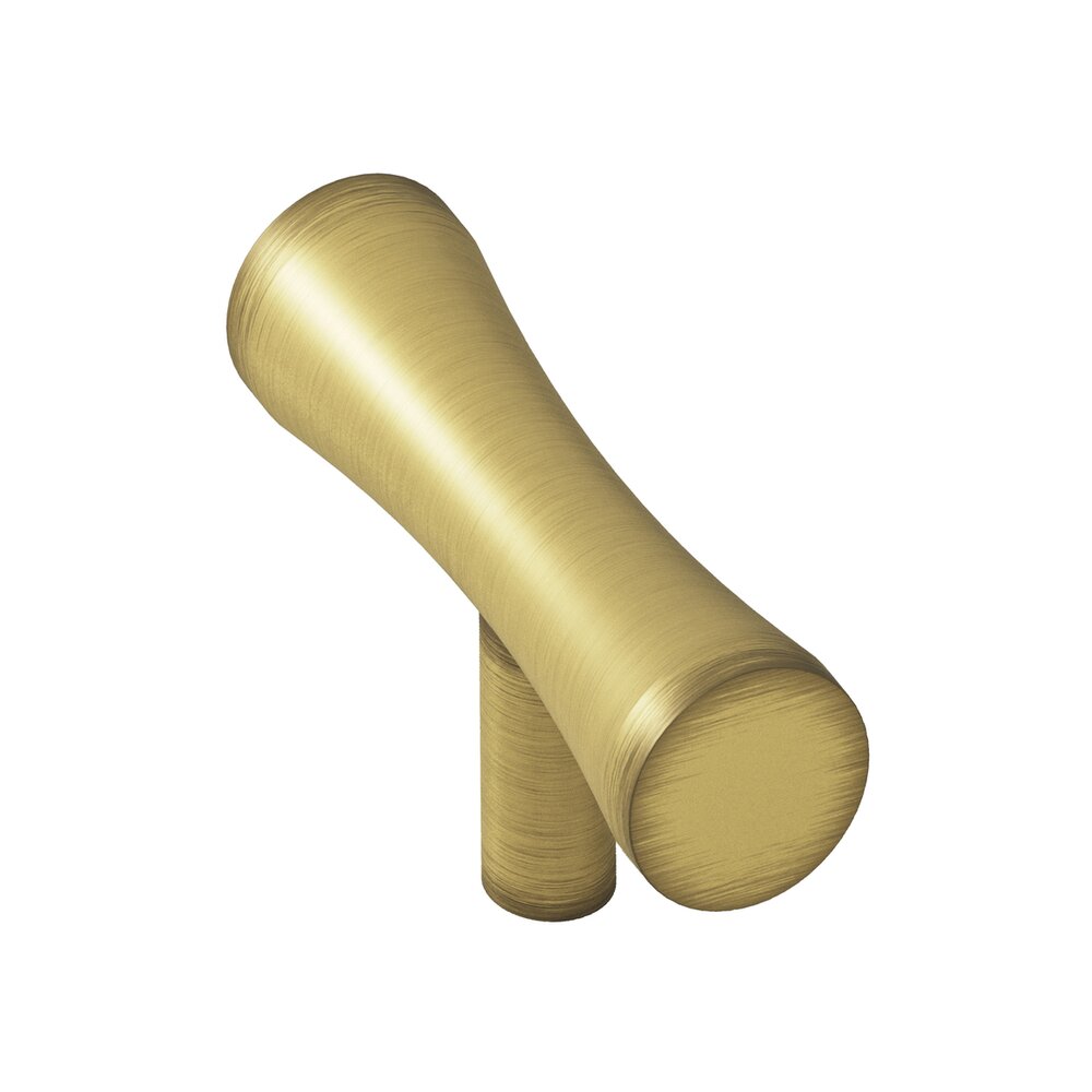 2" Long Knob In Matte Antique Brass