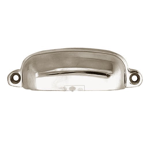 Quick Ship Front Mount Cup Pull in Polished Nickel