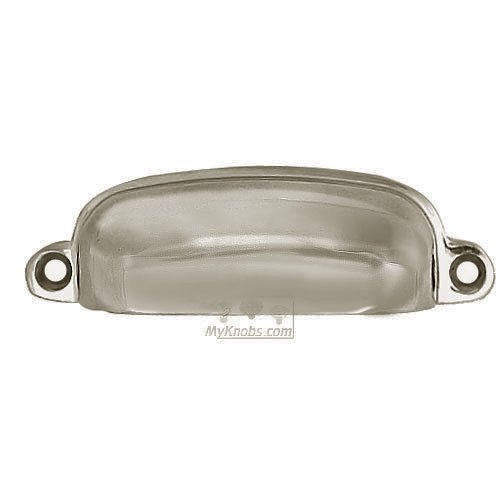 Quick Ship Front Mount Cup Pull in Satin Nickel