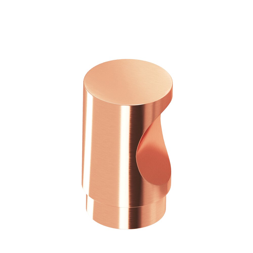 0.5" Diameter Round Cabinet Knob In Satin Copper