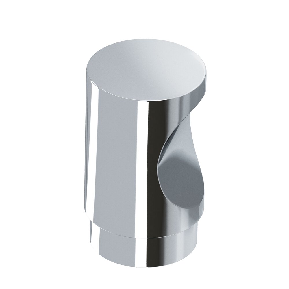 1" Diameter Round Cabinet Knob In Polished Chrome