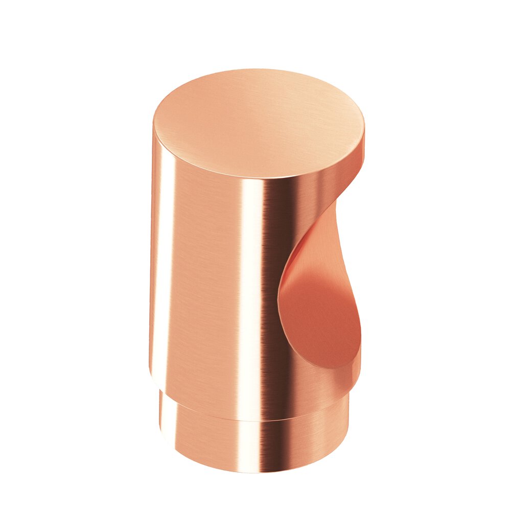 1" Diameter Round Cabinet Knob In Satin Copper