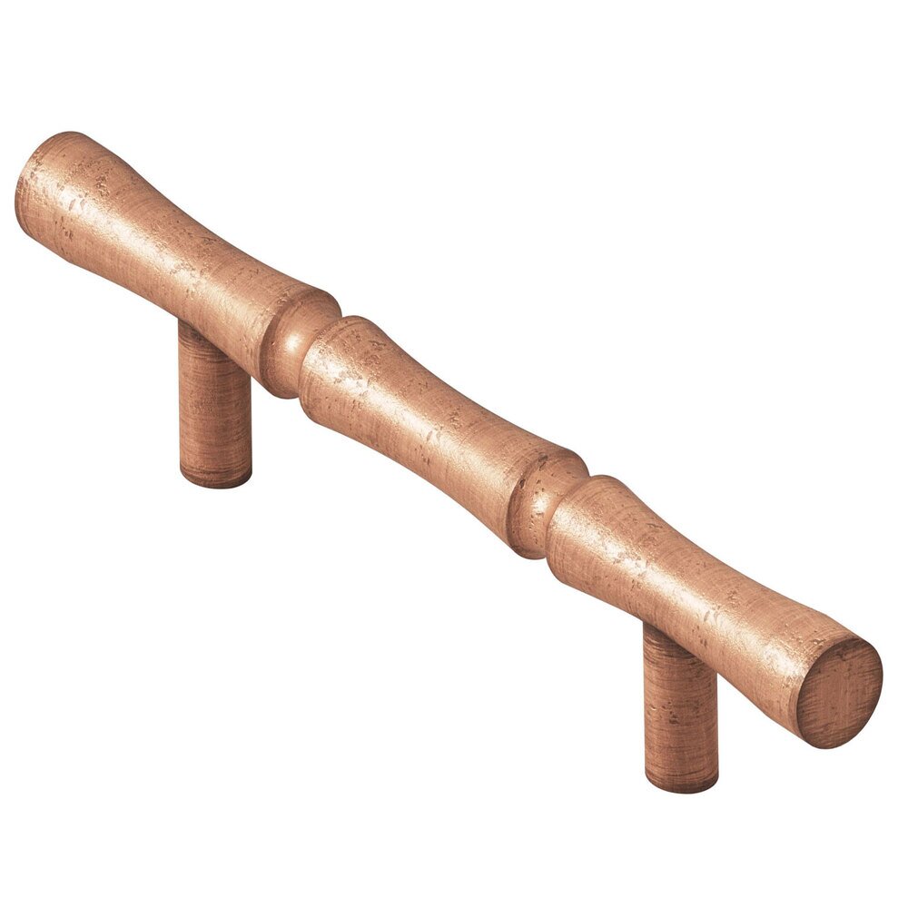 3" Centers Bamboo Pull in Distressed Antique Copper