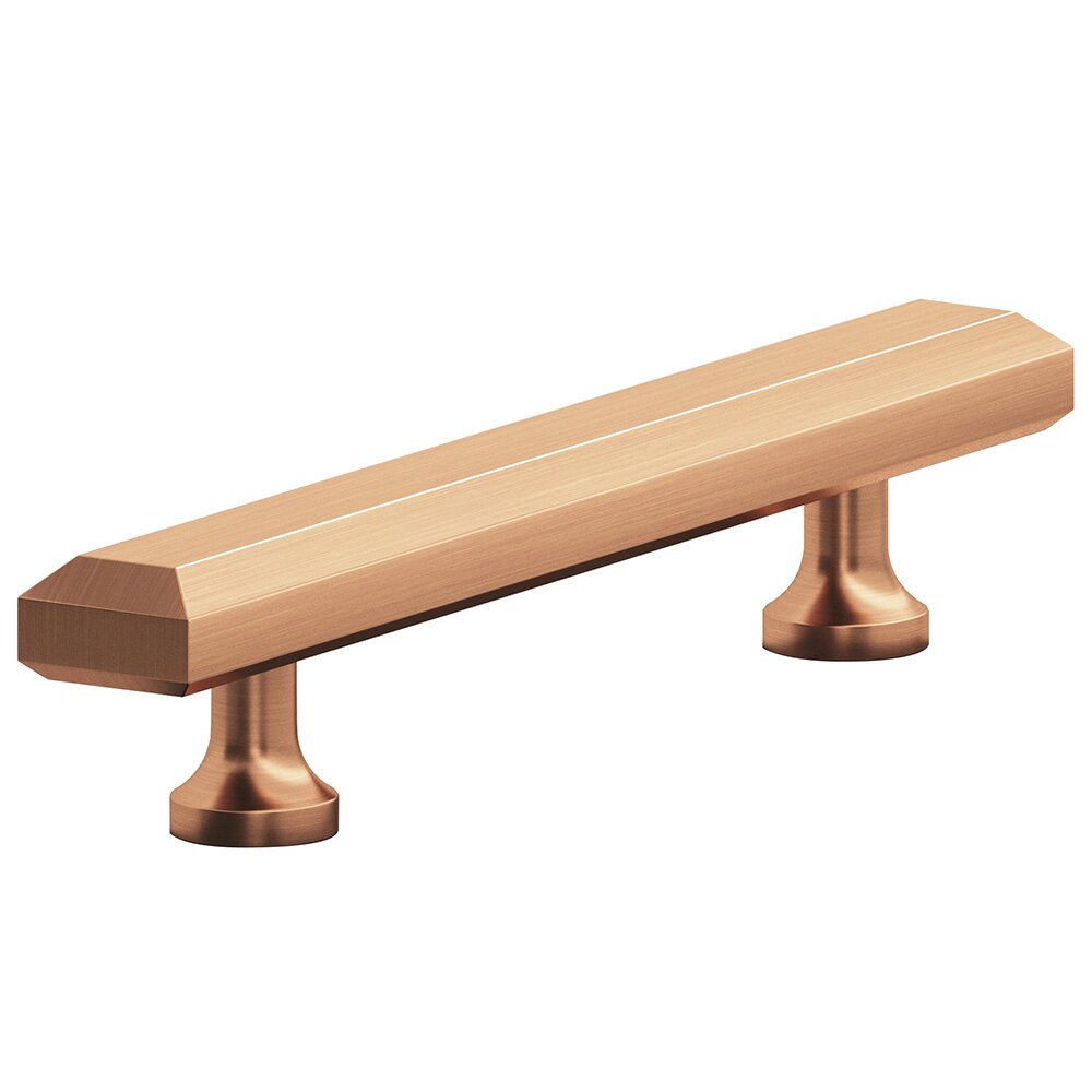 6" Centers Cabinet Pull Hand Finished in Satin Bronze