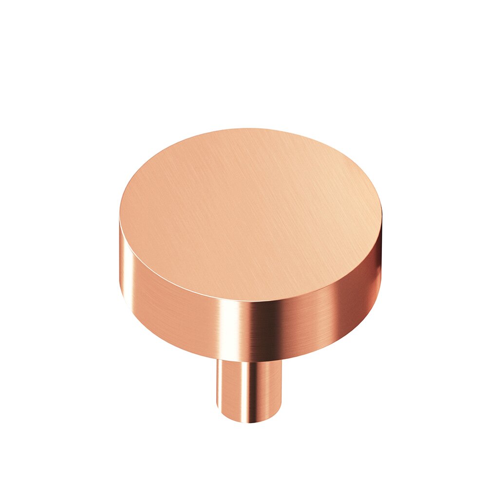 1" Diameter Round Knob/Straight Shank in Satin Copper