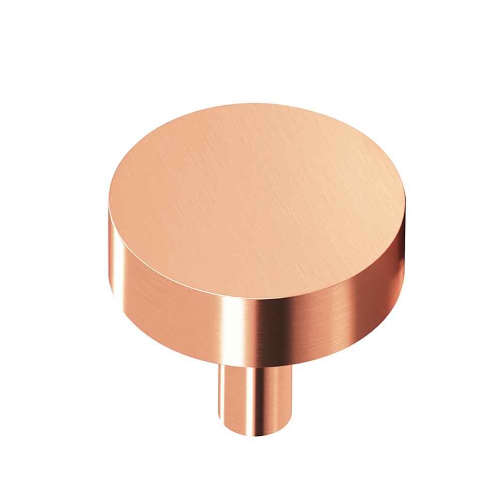 1 1/4" Diameter Round Knob/Shank in Satin Copper