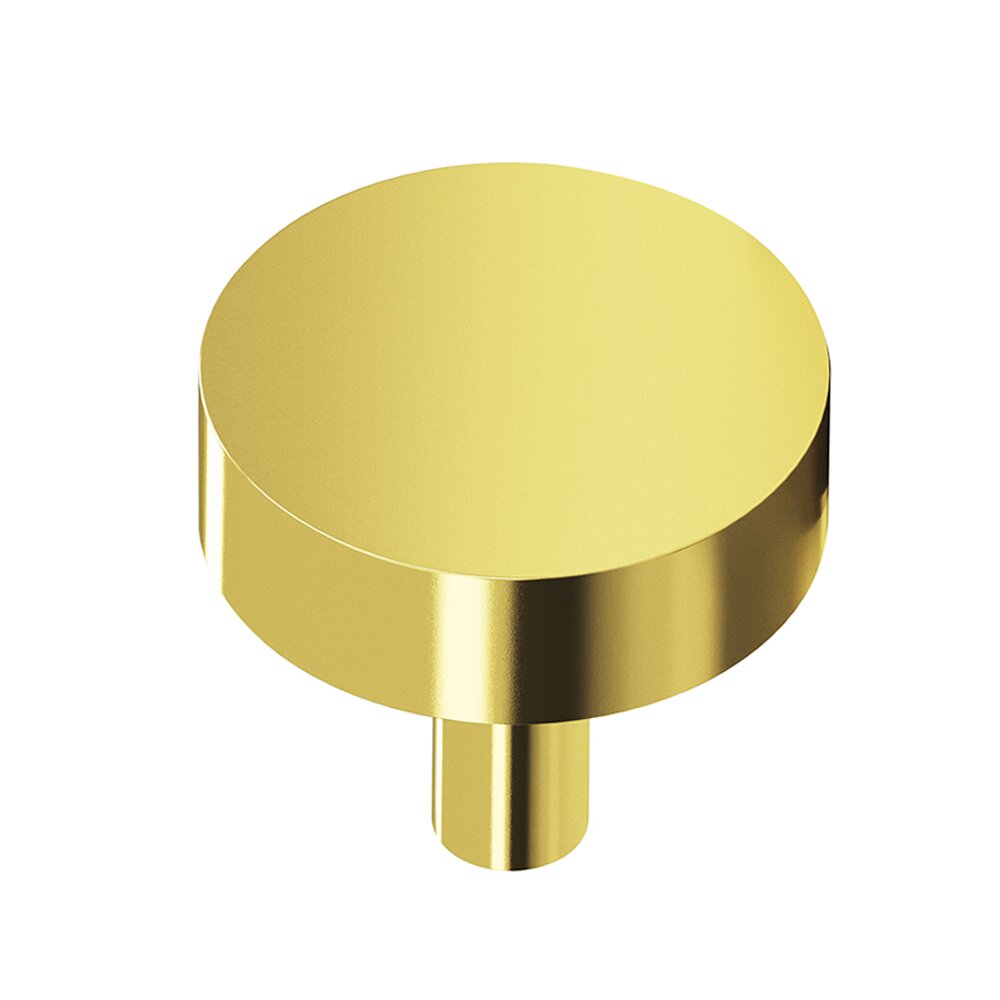 1 1/2" Diameter Round Knob/Shank in French Gold