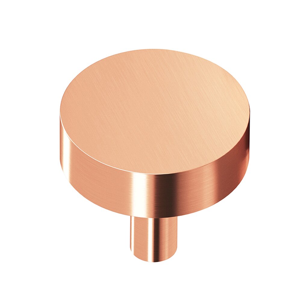 1 1/2" Diameter Round Knob/Shank in Satin Copper
