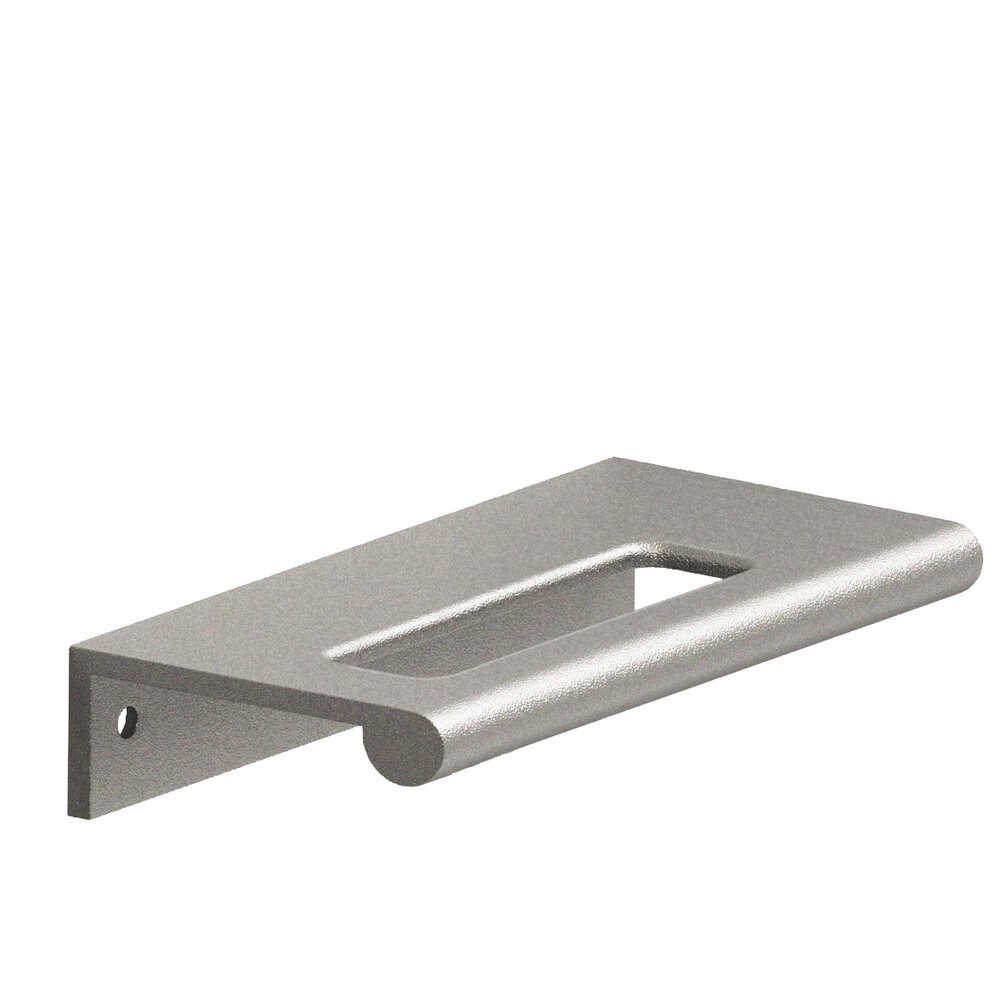 1.5" Centers 2" Overall Edge Pull With Fully-Rounded Lip And Center Coutout In Frost Nickel