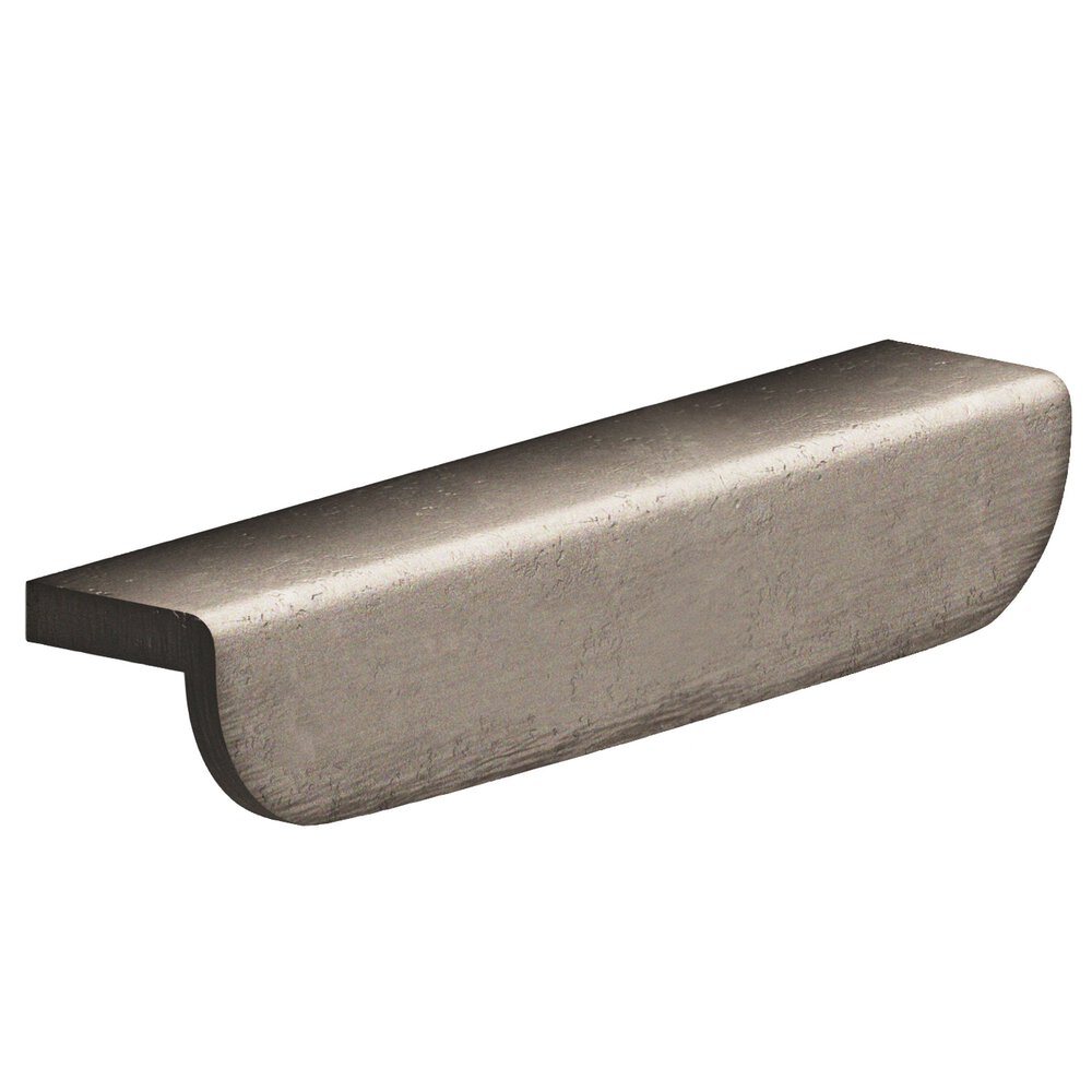 4" Centers 5" Overall L-Shaped Edge Pull With Rounded Ends In Distressed Pewter