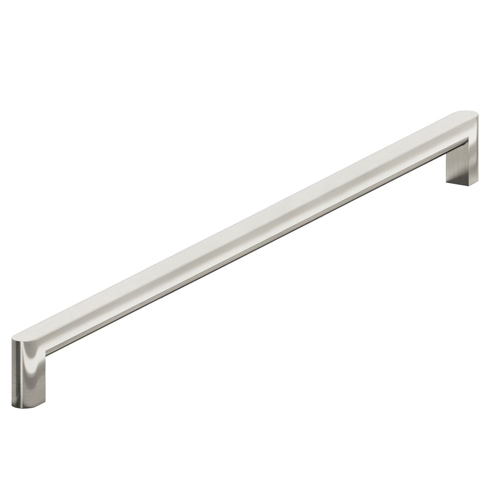 18" Centers Square Appliance/Oversized Pull With Rounded Back And Ends In Satin Nickel