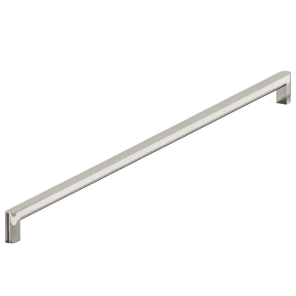 24" Centers Square Appliance/Oversized Pull With Rounded Back And Ends In Nickel Stainless