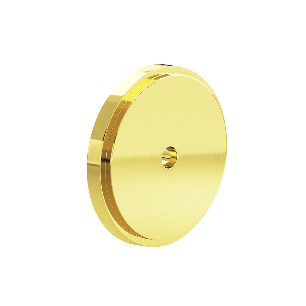 1.25" Diameter Round Stepped Backplate In French Gold