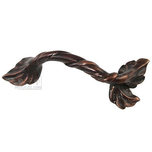 3 3/4" Centers Double Leaf and Vine Pull Right in Byzantine Bronze