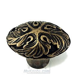 Oval Knob in Antique Bronze