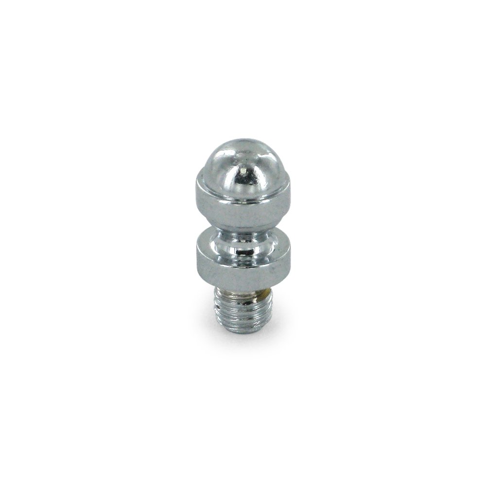Solid Brass Acorn Tip Cabinet Hinge Finial (Sold Individually) in Polished Chrome
