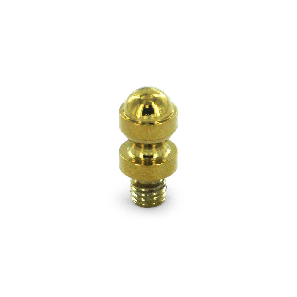 Solid Brass Acorn Tip Cabinet Hinge Finial (Sold Individually) in Polished Brass