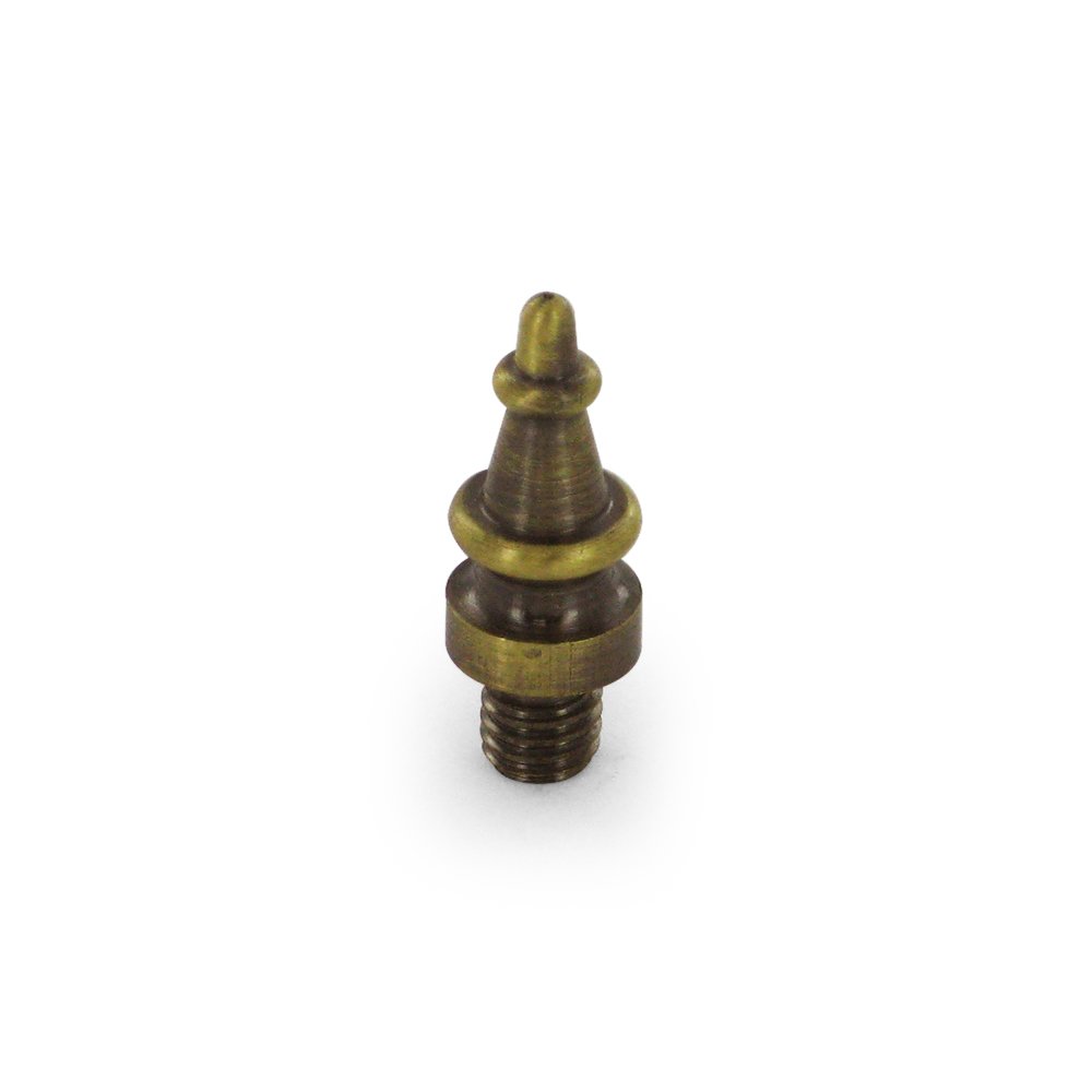 Solid Brass Steeple Tip Cabinet Hinge Finial (Sold Individually) in Antique Brass