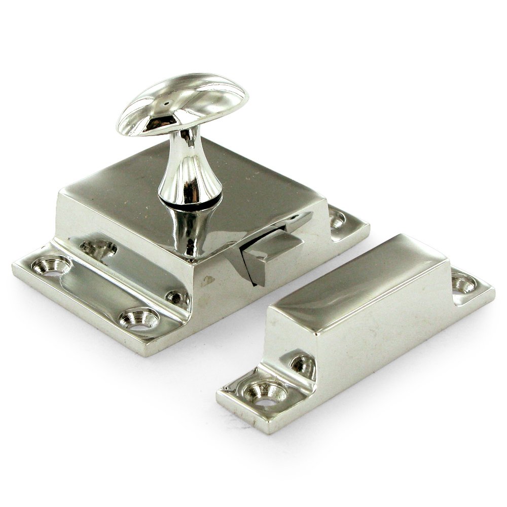 Solid Brass Large Cabinet Lock in Polished Nickel