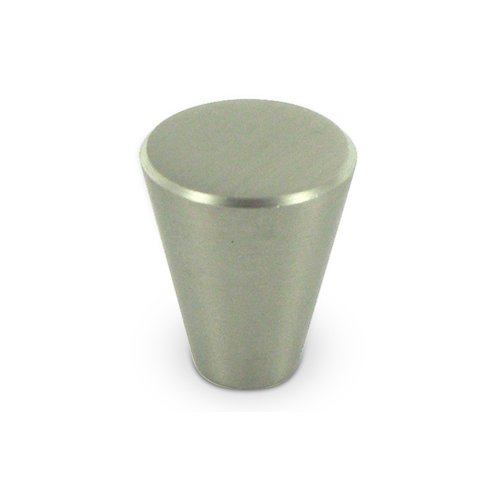Solid Brass 1" Diameter Cone Knob in Brushed Nickel